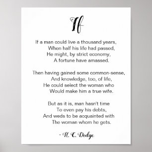 If Poem by Reginald H. C. Dodge Poster