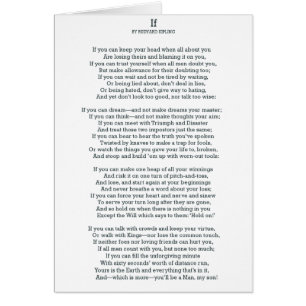IF Poem by Rudyard Kipling Cards