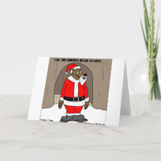 If Santa Clause The Bear Fun Christmas Gifts Tees Holiday Card