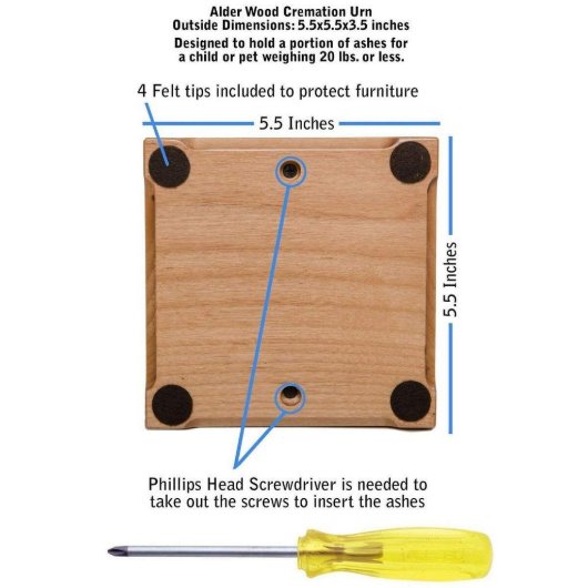 If Tears Built a Stairway Small Alder Pet Urn (Base)