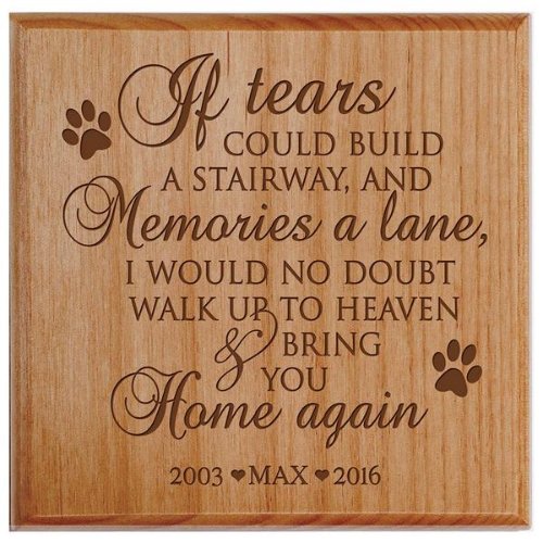 If Tears Built a Stairway Small Alder Pet Urn