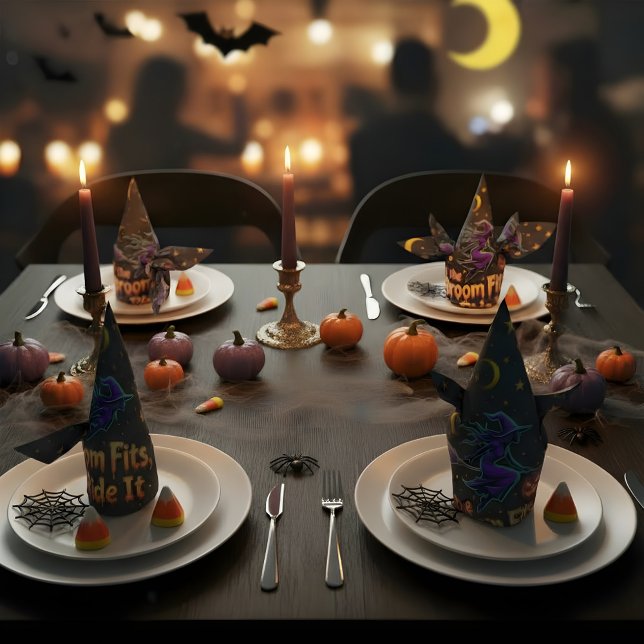 If The Broom Fits Ride It Halloween Witch design Napkins (Creator Uploaded)