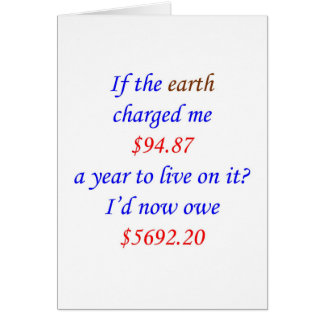 If the earth charged me ... 60 cards