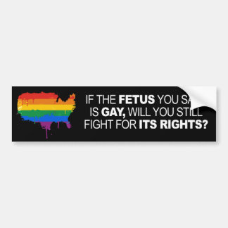 IF THE FETUS YOU SAVE IS GAY -.png Bumper Sticker