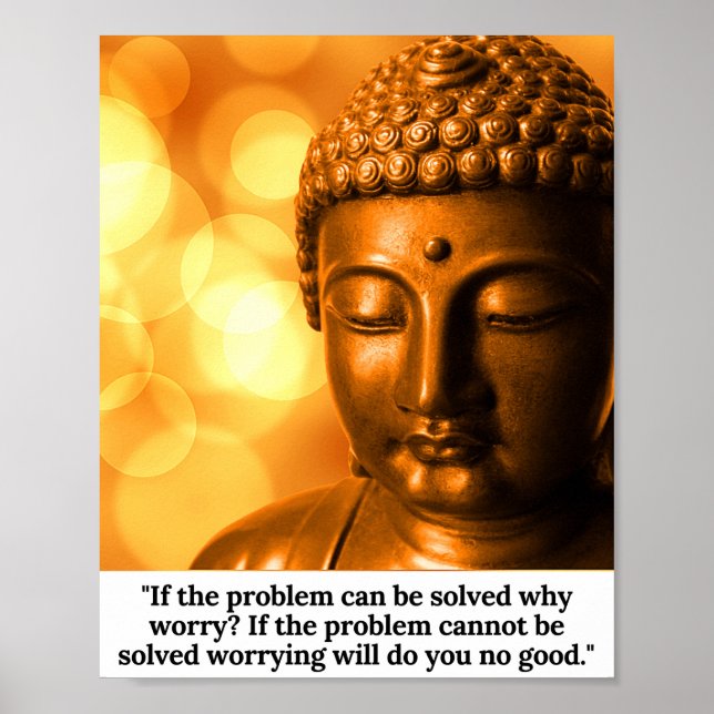 If the problem can be solved why worry? poster (Front)