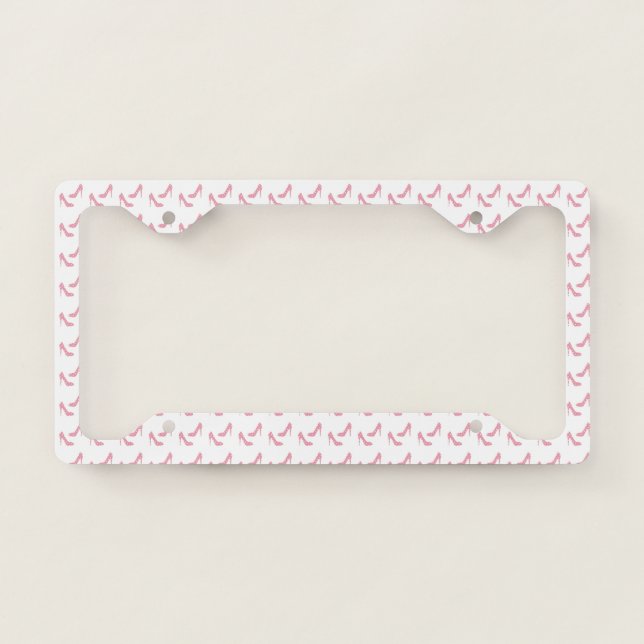 If the Shoe Fits Pink License Plate Frame (Front)