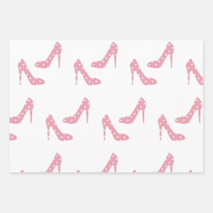 If the Shoe Fits Pink Wrapping Paper Sheets