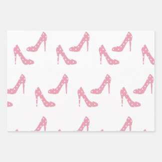If the Shoe Fits Pink Wrapping Paper Sheets