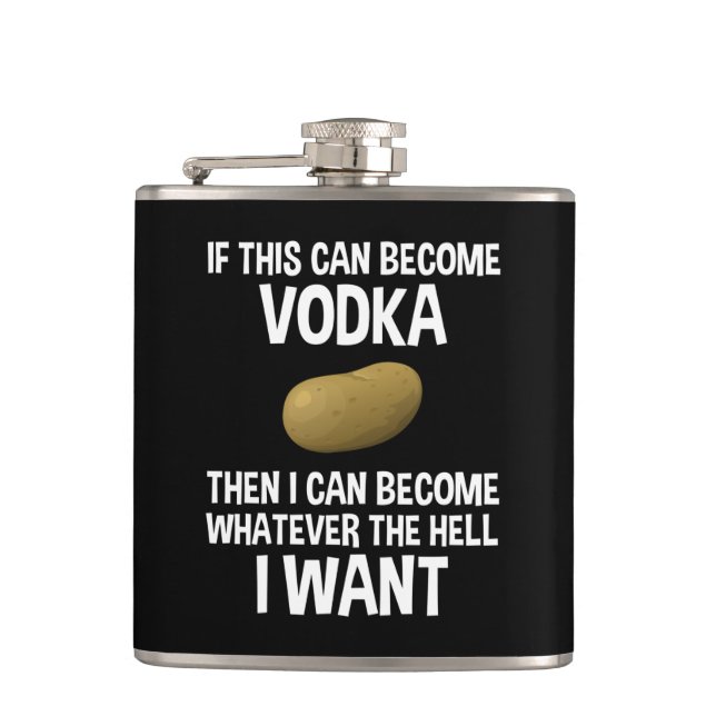 If This Can Become Vodka Flask (Front)