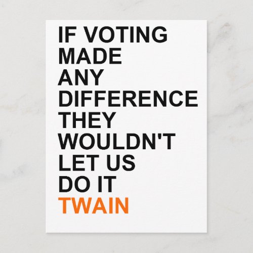 If voting made any differencepng postcard