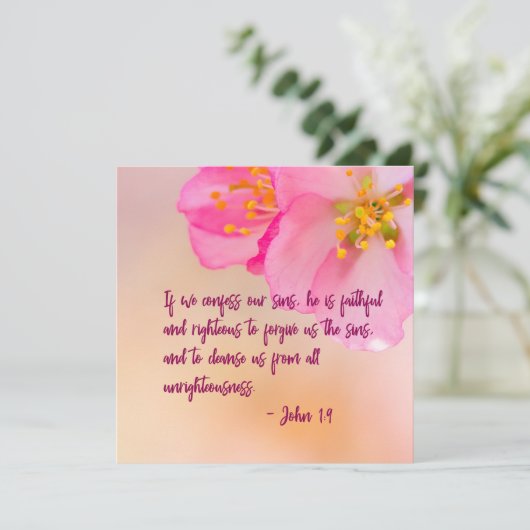 If We Confess Christian Floral Inspirational (Standing Front)
