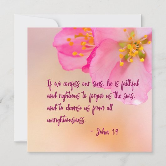 If We Confess Christian Floral Inspirational (Front)