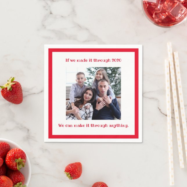 If We Made It 2020 Covid Name Fun Modern Napkins (Insitu)