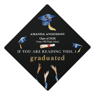 If you are reading this funny hats off tessel graduation cap topper