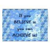 If You Believe You Can Achieve! (Front Horizontal)