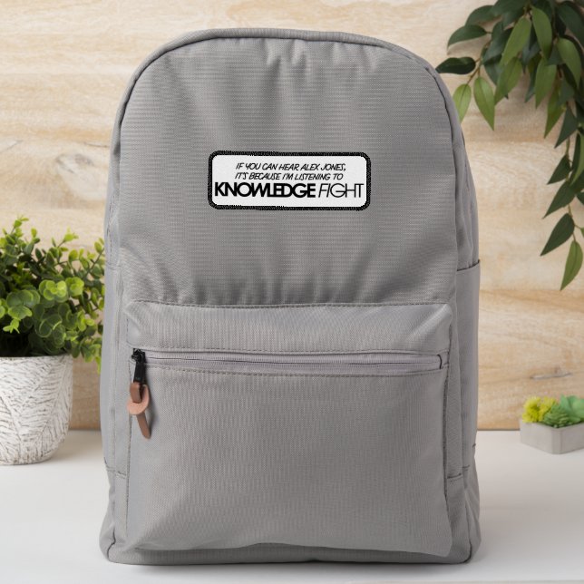 If You Can Hear Alex Jones Patch (On Backpack)