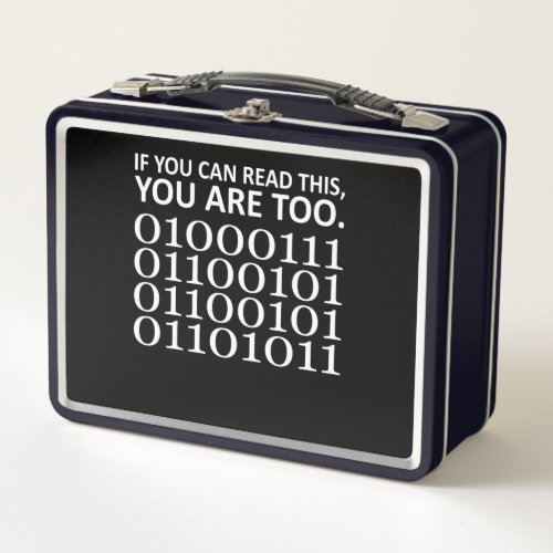 If You Can Read Computer IT Tech Software Metal Lunch Box