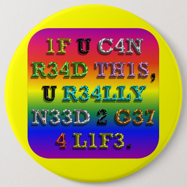 If You Can Read This ... Button (Front)