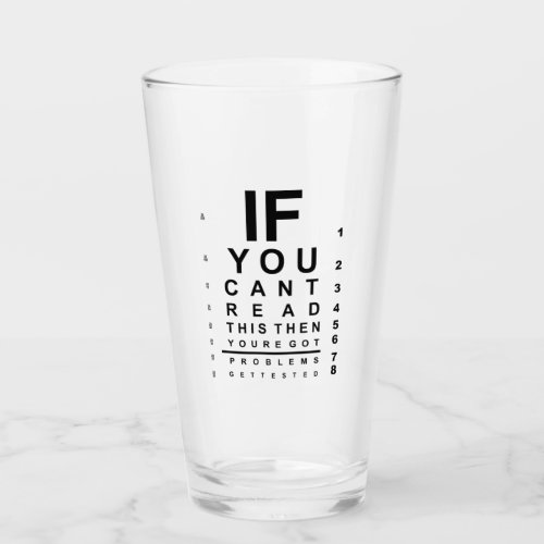 If you can read this eye test chart glass