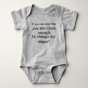 If You Can Read This...Funny Baby Quote Black Text Bodysuit