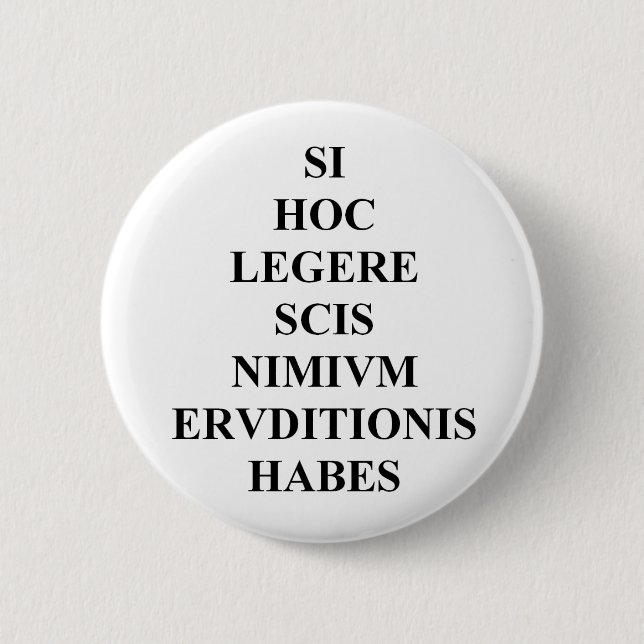 If You Can Read This Latin Button (Front)