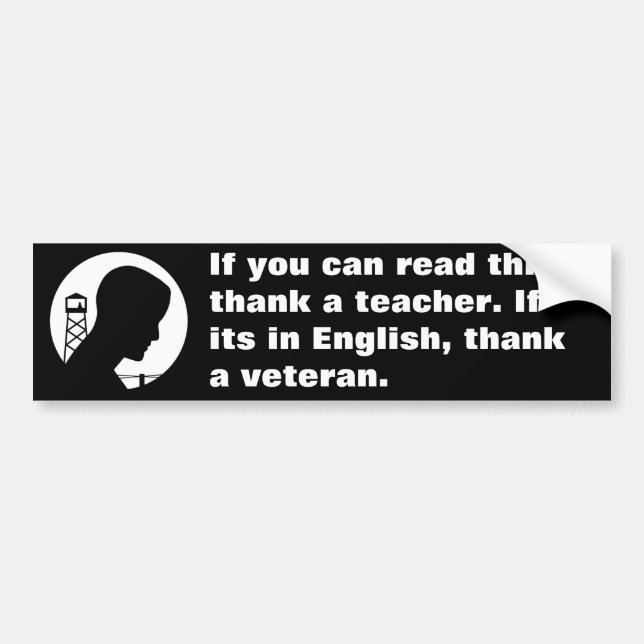 If You Can Read This (veteran) Bumper Sticker (Front)