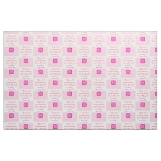 If You Can&#39;t Annoy - Pink and Cream Tile Fabric