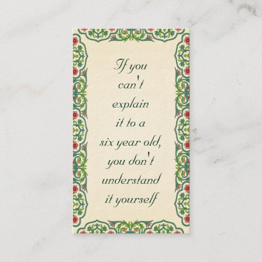 Customizable If you  can't  explain  it to a  six year old business cards