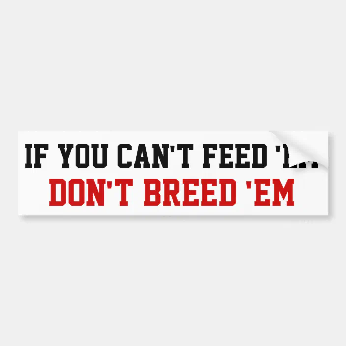 Vinyl Decal Sticker If You Can't Feed Don't Breed Em  Car Truck Bumper Fun 7" 