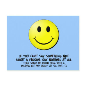 If You Can't Say Something Nice Postcard