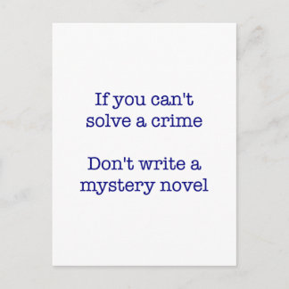 If you can't solve a crime.. postcard