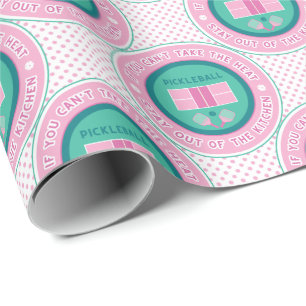 If you can't take the heat - pink and minty wrapping paper