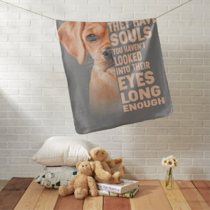 If you don't believe they have souls Puggle lover Baby Blanket