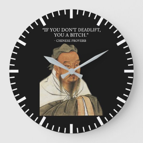 If You Dont Deadlift _ Funny Workout Large Clock