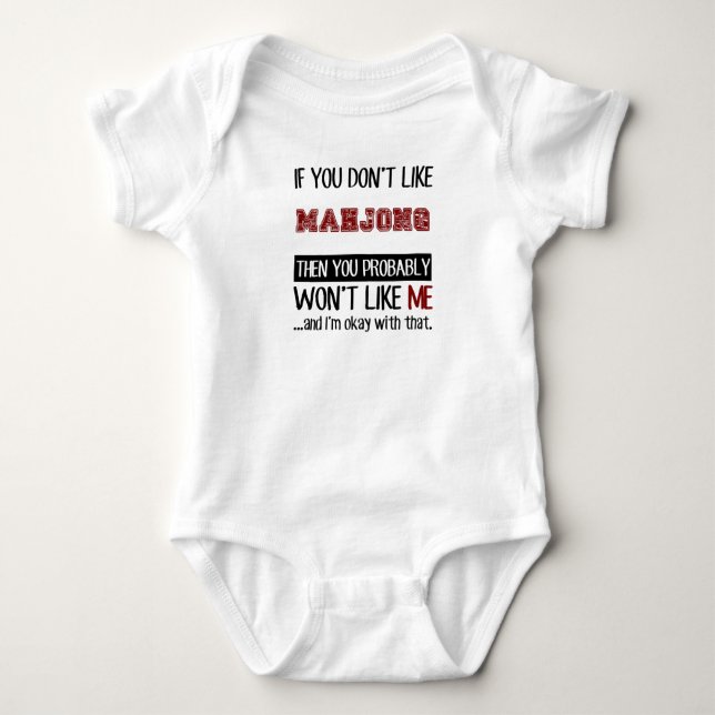 If You Don't Like Mahjong Cool Baby Bodysuit (Front)