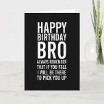 If You Fall Bro Funny Happy Birthday Card