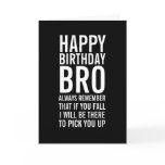If You Fall Bro Funny Happy Birthday Card If You Fall Bro Funny Happy Birthday Card