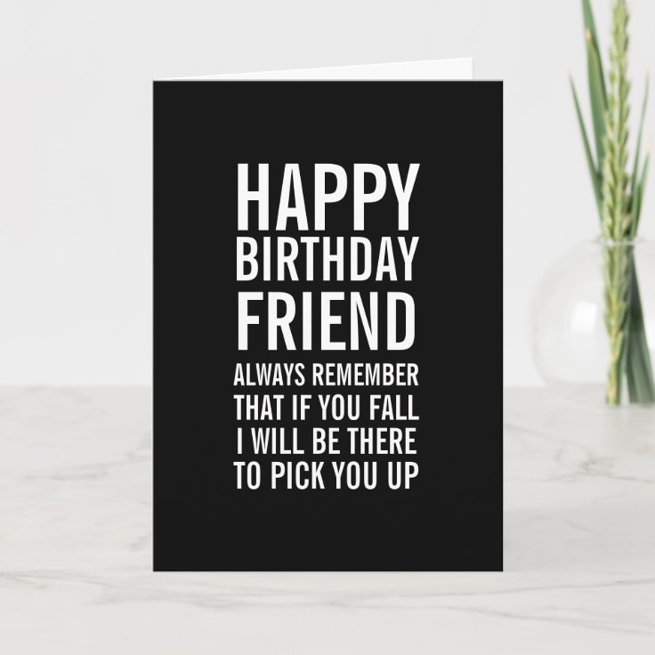 If You Fall Funny Happy Birthday Friend Card | Zazzle