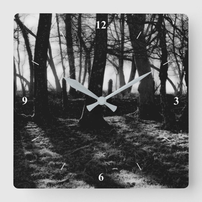 If You Go Down to the Woods Today... Square Wall Clock (Front)