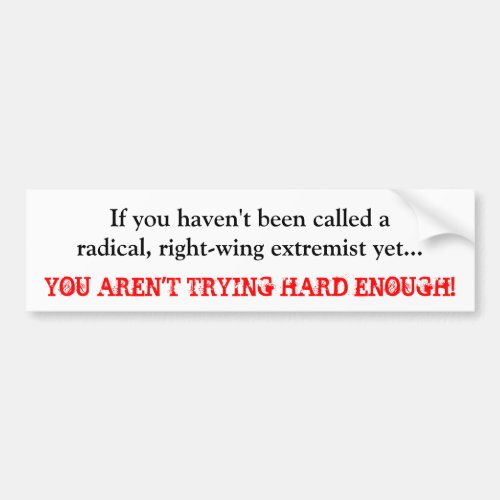 If you havent been called a radical right_wing bumper sticker
