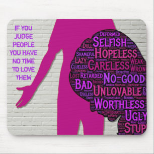 If you judge people, inspirational quote mouse pad