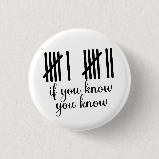 If You Know You Know Six Seven 6 7 Math  Button (Front)