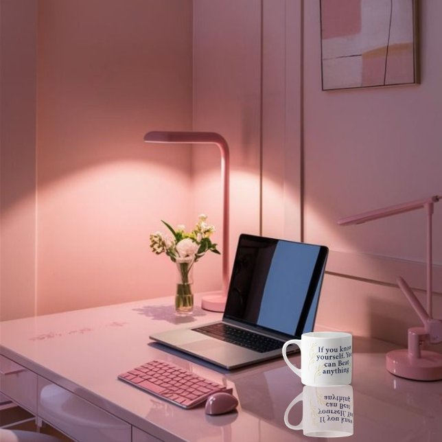 If You Know Yourself You Can Beat Anything Motivat Espresso Cup (Creator Uploaded)