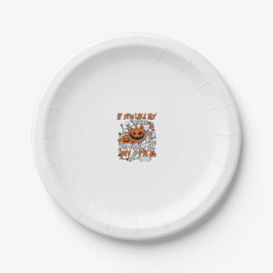 If You Like Pumpkins Halloween Skeleton Pie_1 Paper Plates