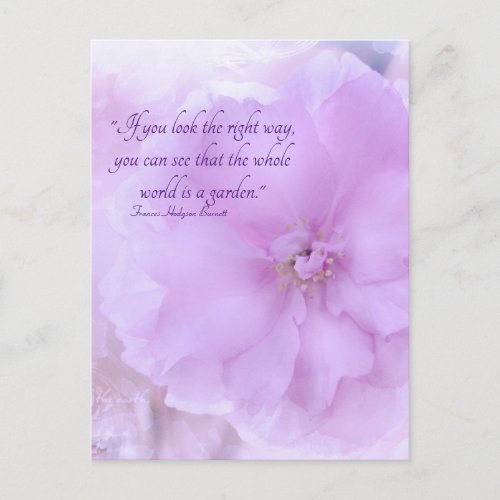 If You Look The Right Way Lavender Floral Postcard