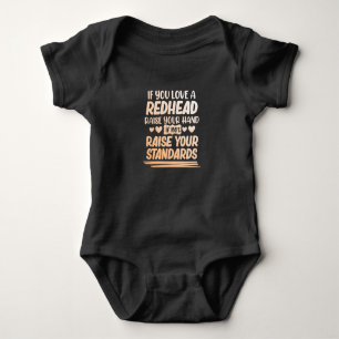 If You Love A Redhead Cute Red Hair Girls Women Baby Bodysuit