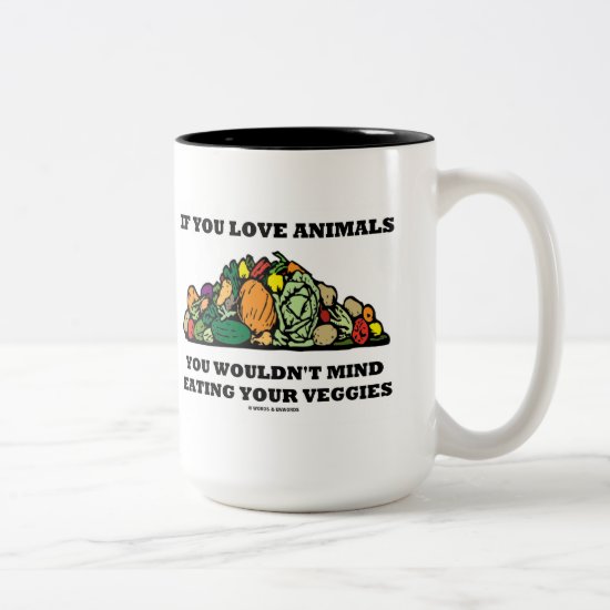 If You Love Animals You Wouldn't Mind Eating Your Two-Tone Coffee Mug