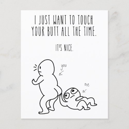 if you love me let me touch your butt Love Card