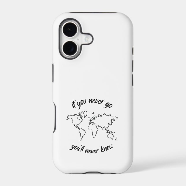 If You Never Go You Will Never Know Iphone Case (Back)