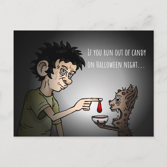 If you run out of candy halloween card (Front)